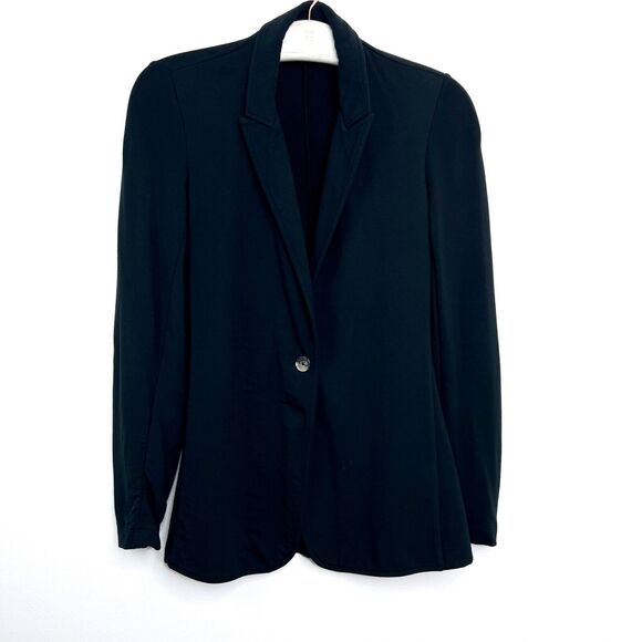 Theory Womens Single Button Modal Blazer Jacket Size Small Black - Picture 4 of 9